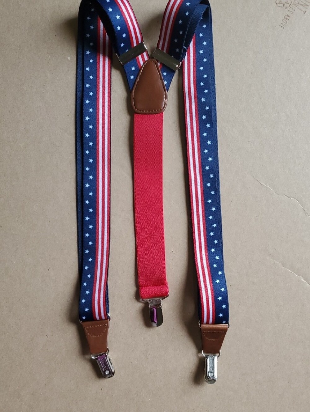 Patriotic Red, White & Blue Men's Suspenders - Picture 5 of 5